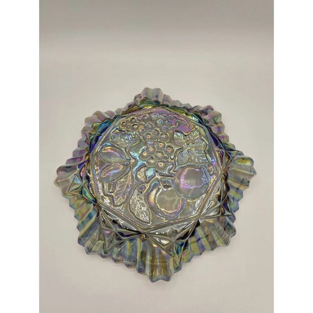 Federal Glass‎ Pioneer Smoke Iridescent Carnival Glass 11